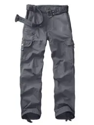 Produktbild: yeyity Cargohose Damen Hosen Multi Taschen Wanderhose Outdoorhose Baumwolle Arbeitshose Jogginghose Relaxed-Fit Trekkinghose Militär Hose Streetwear(Grey,2087,36)