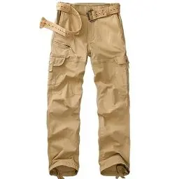 Produktbild: yeyity Cargohose Damen Hosen Multi Taschen Wanderhose Outdoorhose Baumwolle Arbeitshose Jogginghose Relaxed-Fit Trekkinghose Militär Hose Streetwear(Khaki,2087,42)