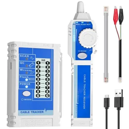 Produktbild: YGiTK Netzwerk Kabel Tester NCV Tester mit LCD, Multifunktions Kabel Tester, Kabel CAT5 CAT6 CAT7 CAT8 Draht Netzwerktester, Wire Tracker Line Finder für Telefonleitungstest, Kontinuitätsprüfun
