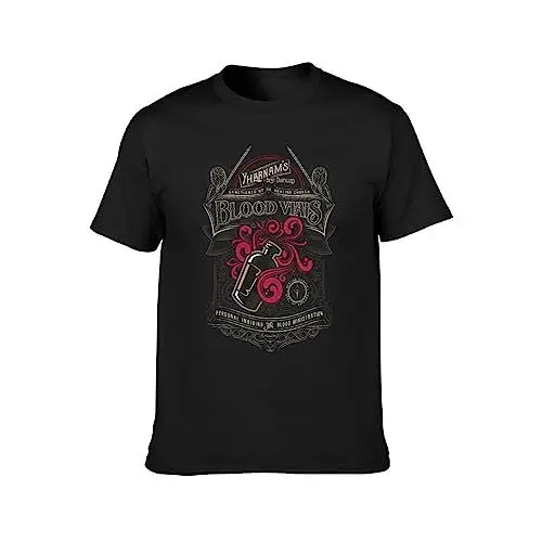 Produktbild: Yharnam's Blood Vials Summerautumn Bloodborne ARPG Games T-Shirt Black Graphic Unisex Tee Shirt XL
