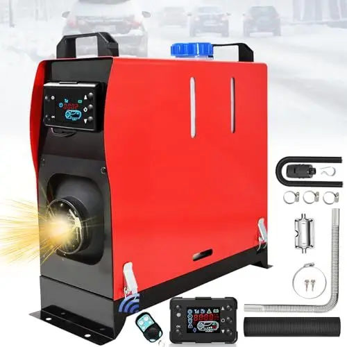 Produktbild: YIDON 12 V Diesel Standheizung, 8 KW Luft Dieselheizung Standheizung mit LCD Digitale, Air Diesel Heater Standheizung Diesel 0,1–0,24 L/H, 30m Fernbedienung, Thermostat Ölheizer Einloch Hochwindkraft