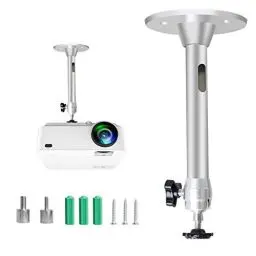 Produktbild: YiePhiot Mini Beamer Projektor Halterung Wall Ceiling Mount Kompatibel mit QKK,DR.J Upgrade,DBPOWER,Anker,VANKYO,AAXA Technologies, PVO,Artlii,LoongSon,APEMAN und meisten (175mm, Silber)