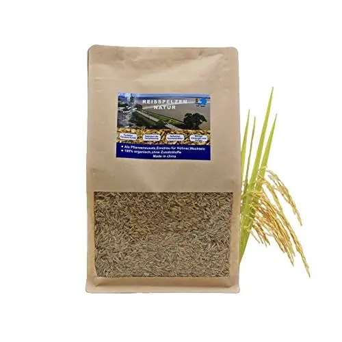 Produktbild: YIHAKIDS Reisspelzen 2L - Natürlich Gesunde Reishülsen für Pflanzen, Gartenbau, Geflügel, Gewächshäuser丨Organisch Einstreu-Zusatz für Wachteln, Hühner, Hamster丨Reisschalen für Blumen, Pflanzendünger