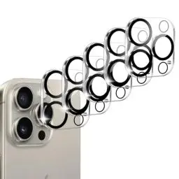 Produktbild: YIIFELL 5 Stück Kameraschutz für iPhone 15 Pro und iPhone 15 Pro Max Kamera, Ultra-Klar Kameraschutz, Kamera Schutzfolie Kompatibel mit Handyhülle 9H Härte HD Schutzfolie