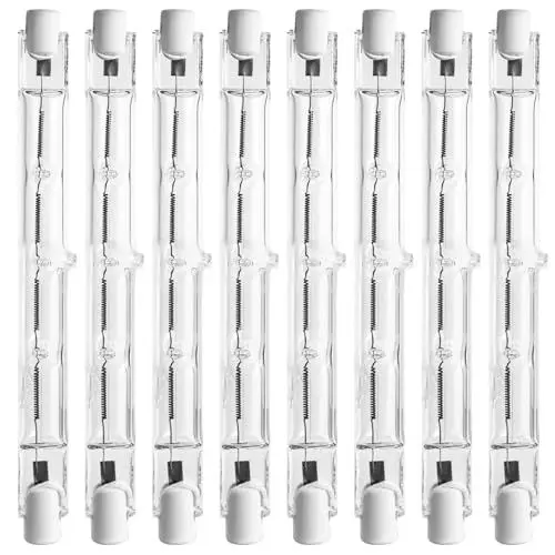 Produktbild: YIIFELL 8 Stück Halogenlampe R7s, Halogenlampe R7s, 118 mm, 500 W, AC220-240 V, 2800 K, Warmweiß, dimmbar, Halogenlampen für die Beleuchtung von Haus, Arbeit, Stehleuchte etc