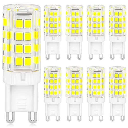 Produktbild: YIIFELL G9 LED Lampe, G9 LED Leuchtmittel 5W Ersatz Für 30W-40W Halogenlampe, G9 Glühbirne 500LM, kein Flackern, Nicht Dimmbar, 360° Abstrahlwinkel, AC 220-240V led g9 warmweiss, 8er Set (Kaltweiß)