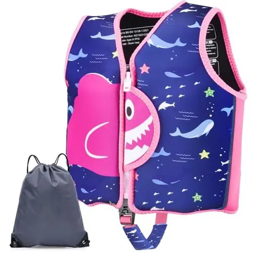 Produktbild: YIKANWEN Neopren Schwimmweste für Kinder und Babys, ideale Schwimmhilfe für Jungen und Mädchen im Alter von 3 bis 6 Jahren und 19-30 kg, (M)