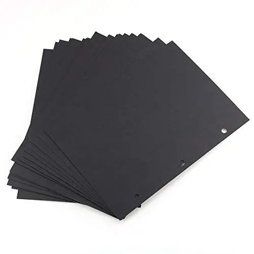 Produktbild: YILEEY Fotoalbum Schwarze Seiten Scrapbooking Papier 26x17.5cm, Schwarze Nachfüll Seiten für Scrapbooking Album 28 x 21cm, Packung mit 20