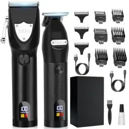 Produktbild: YiLFo Haarschneidemaschine Profi, Barttrimmer Herren, Bartschneider Haarschneider Set, Rasierer Herren Elektrisch Kabellos Haartrimmer, Multifunktionaler Trimmer für Haar Bart Barber Familie