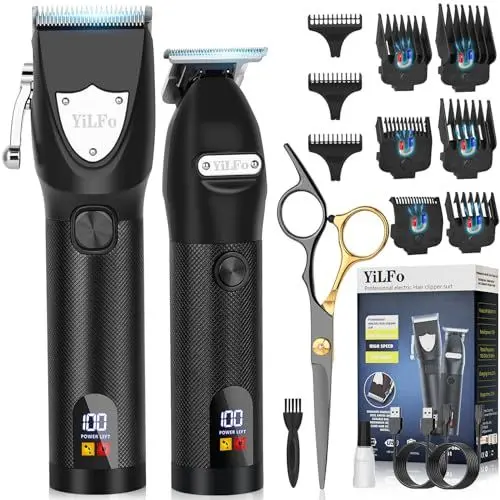 Produktbild: YiLFo Haarschneidemaschine Set Profi, Barttrimmer Herren, Bartschneider Herren Haarschneider, Rasierer Herren Elektrisch Barber Set, Akku Friseur Haartrimmer,Trimmer für Haar Bart und Körperbehaarung