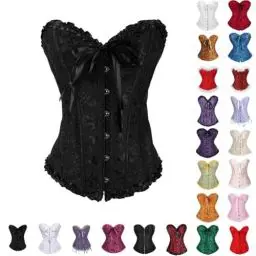 Produktbild: Yinguo Unterbrust Corsage Damen Corset Black Corsage Rot Damen Black Korsett Halloween Corset Rote Corsage Damen Sexy Korsage Damen Für Sex Tinkerbell Kostüm Damen Korsett Corsage Weiss Damen