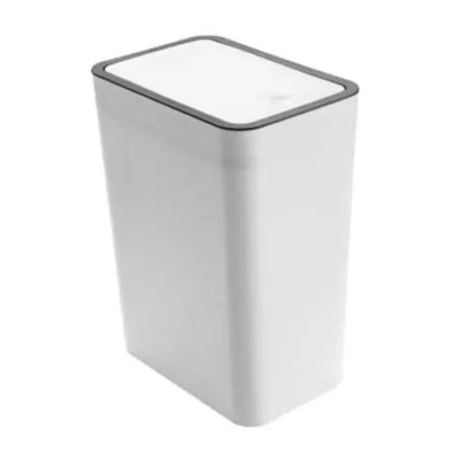 Produktbild: Yinhing Badezimmer-Mülleimer mit Deckel, Kleiner Mülleimer mit Großem Fassungsvermögen, mit Deckel, Mülleimer, mit Druckverschluss, Kunststoff-Abfallkorb für Zuhause, Küche, Wohnzimmer,