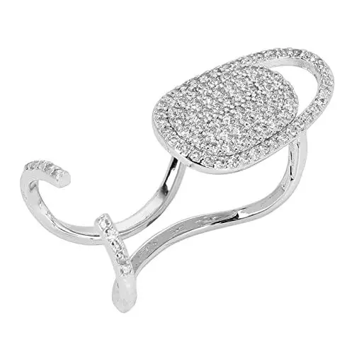 Produktbild: Yinhing Fingernägel Ringe, Frauen-Fingernagelringe, Nagelabdeckungsringe, Einstellbare Größe, Schöne, Praktische Abnutzung, Leicht, Sicherheitsmaterial, Fingerdekorationsringe für Partys(3047 Platin)