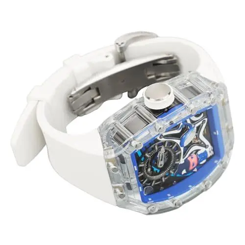 Produktbild: YUYTE Skeleton Tourbillon Marine Mechanische Uhr, Walmuster-Zifferblatt, wasserdichte Armbanduhr für Herren, Automatikwerk, 30 M Wasserdichtigkeit