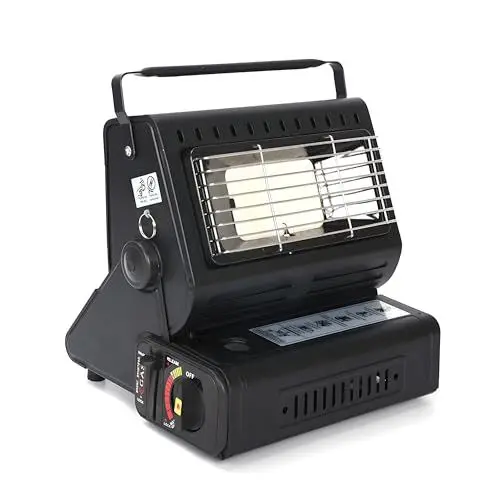 Produktbild: Yinleader Keramik Gasheizung Gasstrahler Heizung Outdoor Zelten Wohnwagen Camping Keramik Brenner 1.3 kW (Schwarz)