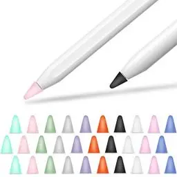Produktbild: YINVA Silikon Spitzen Zubehör für Apple Pencil 1st & 2nd, Hochempfindlich Nib Silikon Spitze Replacement Tips Apple Bleistift Tipps (30 PCS,10 Colors)
