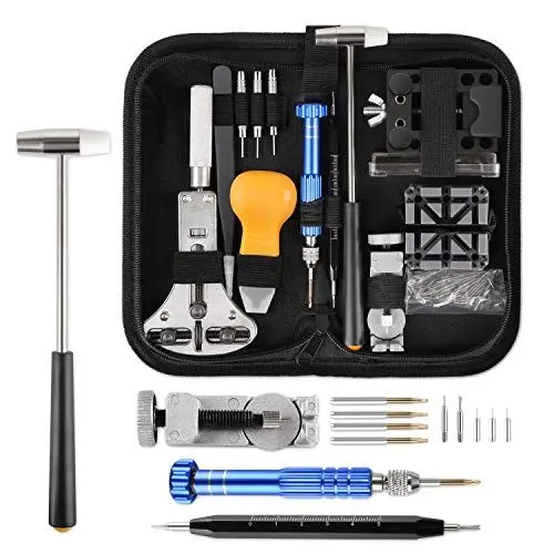 Produktbild: YISSVIC Uhrenwerkzeug set Uhrmacherwerkzeug 183-teilig Uhren Reparatur Profi Watch Tools mit Nylontasche
