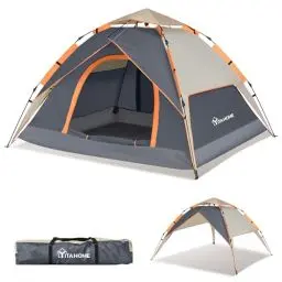 Produktbild: YITAHOME Camping Zelt, Pop up Zelt 2 Personen Wasserdicht Familie Kuppelzelt Wasserdicht Winddich 210D Oxford Reißfestigkeit, Portable Ultralight für Camping Wandern Backpacking