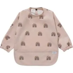Produktbild: Yiupea Lätzchen mit Ärmeln Baby Mess Proof - Maschine Waschbar & Wasserdicht 6-24 Monate für Baby Led Weaning, Coverall Lätzchen für Baby-Fütterung-Rosa