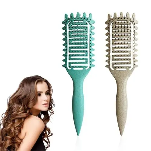 Produktbild: YIUWOD 2er-Pack BüRste FüR Locken - EntwirrbüRste Lange Haare - Wet Brush HaarbüRste - Geeignet FüR Jeden Haartyp, Lockiges Haar, Glattes Haar, Trockenes Haar, Nasses Haar, Kopfhautentlastung