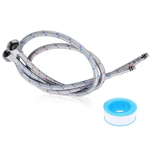 Produktbild: YIUWOD 2er-Pack G3/8 x M10 Wasserhahn Schlauch - 80 cm Schlauch Wasserhahn - 3/8 Zoll Anschlussschlauch Armatur - Geeignet für Badezimmer, Toiletten, Wasserrohre von Warmwasserbereitern