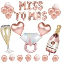 Produktbild: yivom MISS TO MRS Deko, Jga Accessoires Frauen, Deko Junggesellenabschied Frauen, Braut to Be Deko für Bachelorette Party Deko für Bridal Shower