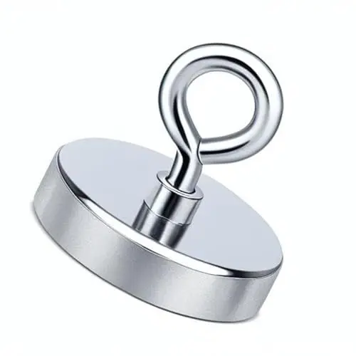 Produktbild: Yizhet Magnetfischen Magnete, 143Kg Haftkraft Neodym Magnet mit Augenbolzen für Magnet Fischen, Apportieren im Fluss- und Entferner, Laden, Heben und Abholung