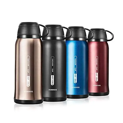 Produktbild: Y·J&H Vakuum Isolierte Edelstahl Trinkflasche, Wasserflasche Doppelwandig BPA Frei, Mit Tasse, Geeignet für heiße Kaffee und Tee, Ideale Thermosflasche für Outdoor, Camping - 650ml Champagner Gold
