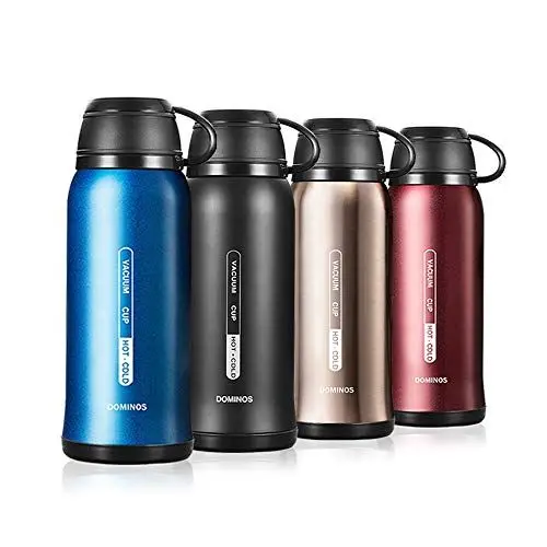 Produktbild: Y·J&H Vakuum Isolierte Edelstahl Trinkflasche, Wasserflasche Doppelwandig BPA Frei, Mit Tasse, Geeignet für heiße Kaffee und Tee, Ideale Thermosflasche für Outdoor, Camping - 650ml Blau