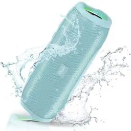 Produktbild: Ykall Bluetooth Lautsprecher 20W, LED Musikbox mit 360° HD Stereo Sound, IPX6 Wasserdicht, 36 Std. Spielzeit, FM Radio, AUX & TF Unterstützung (Rosa)