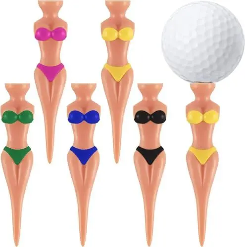Produktbild: YKKJ Funny Golf Tees,Lady Bikini Girl Golf Tees 76 mm Kunststoff Pin-Up Golf Tees 10 Stück Home Women Golf Tees Sexy Lady Golf Tees für Golf Training, Golf Zubehör