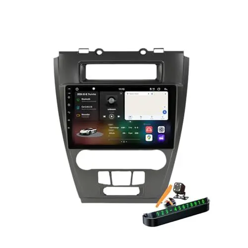 Produktbild: YLOXFW Y100s, Autoradio Android 14.0 Navi 2 DIN Stereo für Fusion/Mondeo 2009-2012 Sat GPS Navigation 9 Zoll Cartablet DVD Multimedia Player FM BT Receiver mit Carplay 4G 5G WiFi DSP SWC