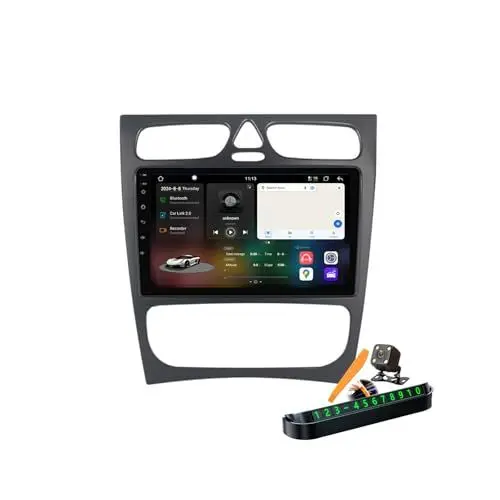 Produktbild: YLOXFW Y150s, Autoradio Android 14.0 Navi 2 DIN Stereo für B-ENZ C/G/CLK-Class W463 W203 W209 C209 Sat GPS Navigation 9 Zoll Cartablet DVD Multimedia Player mit Carplay 4G 5G WiFi DSP SWC
