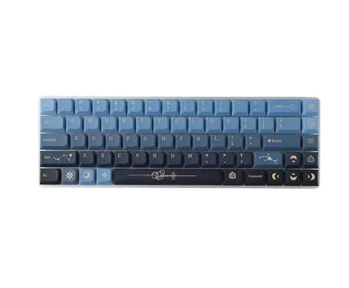 Produktbild: YMDK 127 Ultradünne Starry Stars MX Low Profile 5 Seiten Over-Dye Sublimation PBT Tastenkappen für Mx 61 64 68 75 84 87 96 108 Layout Mechanische Tastatur