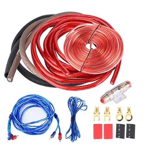 Produktbild: Ymiko 4 Guage 2800W Kabel Zur Installation Des Verstärkerkabels Kabel-Kit Car für Audio Subwoofer Verstärker Lautsprecher Kabel-Kit Sicherungsanzug Endstufe Kabel Set