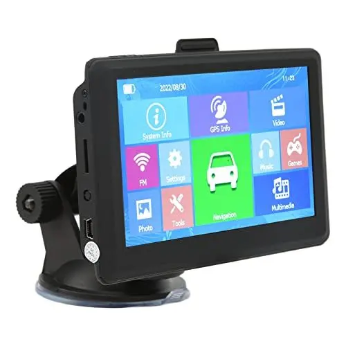 Produktbild: Ymiko 5-Zoll-GPS-Navigator, Kapazitiver Bildschirm, SprachüBertragung, FM-Sender, Universell FüR Autos