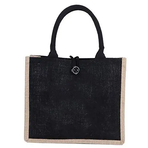 Produktbild: Ymiko Handtasche mit großer Kapazität, modische Jutetasche, umweltfreundliche Jutetasche Reisespeicher-Umhängetasche Einkaufstasche für Frauen