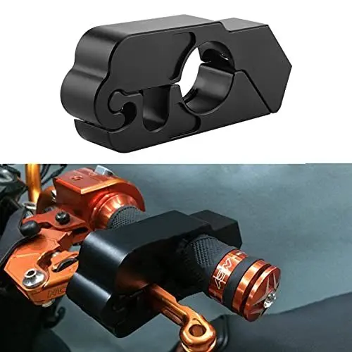Produktbild: Ymiko Motorrad Bremsschloss, Bremshebelschloss, Universal CNC Aluminiumlegierung Motorradlenker Bremshebel Sicherheitsschloss Diebstahlsicherer Roller für ATV Motorräder Dirt Street Bike(schwarz)