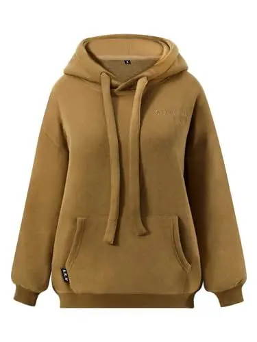 Produktbild: Ymmchy Basic Kapuzenpullover Damen Hoodie Sweatshirt mit Kapuze Langarm Pullover Winter Oversized Hoody Braun M