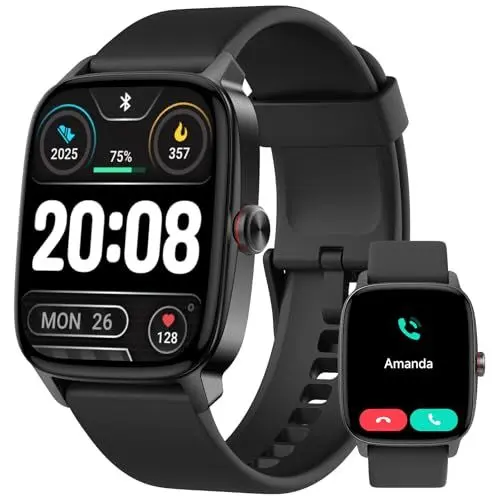 Produktbild: YMZ Smartwatch Herren Damen mit Bluetooth Anrufe, 1.85