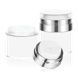 Produktbild: Ynaice Airless Pumpe Tiegel, 2 Stück 30ml Cream Spender Airless Pumpspender Leer Nachfüllbar Pump Behälter Cosmetic Cream Jar Tragbarer Reise Vakuum Pumpflasche Behälter für Creme Lotion