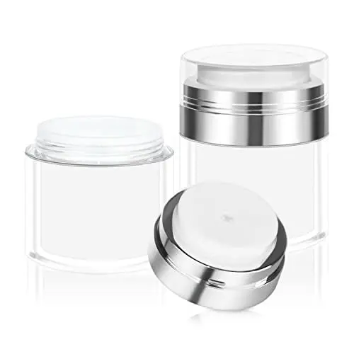 Produktbild: Ynaice Airless Pumpe Tiegel, 2 Stück 30ml Cream Spender Airless Pumpspender Leer Nachfüllbar Pump Behälter Cosmetic Cream Jar Tragbarer Reise Vakuum Pumpflasche Behälter für Creme Lotion