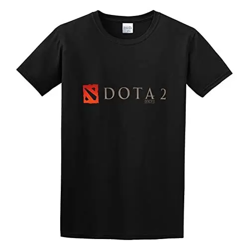 Produktbild: Ynslfs Dota 2 Logo Defense of The Ancients Multiplayer Game Men's T-Shirt Unisex Black Men Tees M