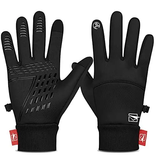 Produktbild: Yobenki Warme Handschuhe Herren Winterhandschuhe Fahrradhandschuhe Wasserabweisende Touchscreen Handschuhe Anti-Rutsch Laufhandschuhe für Männer Frauen zum Radfahren Wandern Klettern Outdoor