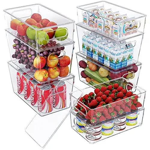 Produktbild: YOCOLE Kühlschrank Organizer Set mit Deckel, Kunststoff, transparent, 265.37.5, 8