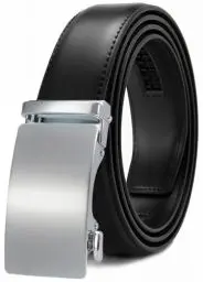 Produktbild: YOETEY Automatik Ledergürtel Herren Schwarz, Gürtel Herren Schwarz Leder Ratsche Automatikschließe für Herren 35mm Business Anzug, Herrengürtel Stufenlos Verstellbar