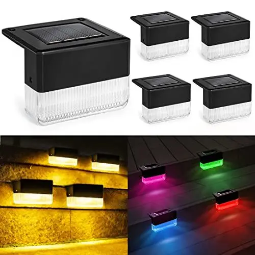 Produktbild: YOFIG Solarlampen für Außen Garten, Wasserdichte Solarleuchten Garten Deko, Gartendeko 4 Stück Led Solar Gartenleuchten für Balkon Deko und Terrasse, Solarleuchte mit 2 Modi-Warmweiß/Farbwechselnde