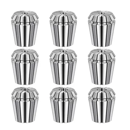 Produktbild: YOFULY ER25 Spannzangensatz Bohrfutter, ER25 Spannzange 3–6 mm, 8 mm, 10 mm, 12 mm, 14 mm, 16 mm, ER-25 Federspannzange für CNC-Graviermaschine und Fräsdrehmaschine, Werkzeughalter, 9-teilig