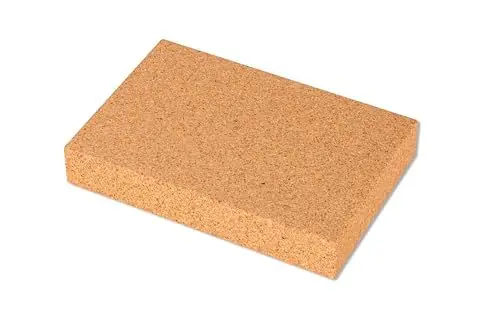 Produktbild: Yoga Block Kork 100% Natur - Schulterstandplatte - Hatha Klotz für Anfänger Meditation & Pilates, Fitness Zubehör Hilfmittel für Regeneration, Rücken, Dehnübungen & Training 20,5 x 30,5 x 5 cm