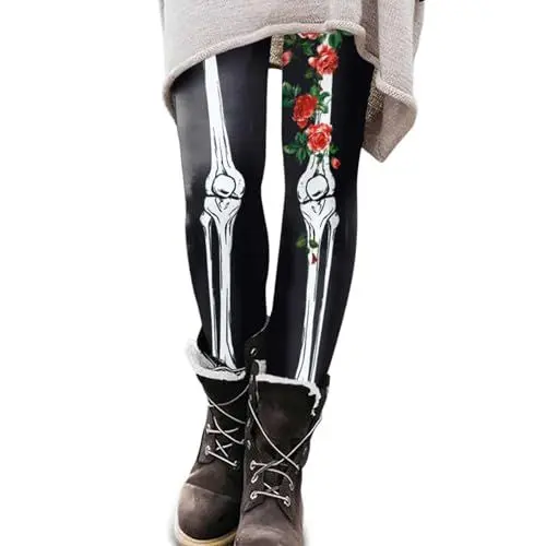 Produktbild: Yoga Hose Damen Jogginghose Arbeitshose Sport Leggings Kompressionsleggins Halloween Strumpfhose Costume Push Up Po Gym Jeggings Stretch Sportleggings Mädchen Lang Kurz Halloween-Kostüm Kostüme,XL